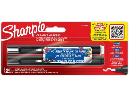 Maalikynä 2 kpl musta ja valkoinen Sharpie Online Sale